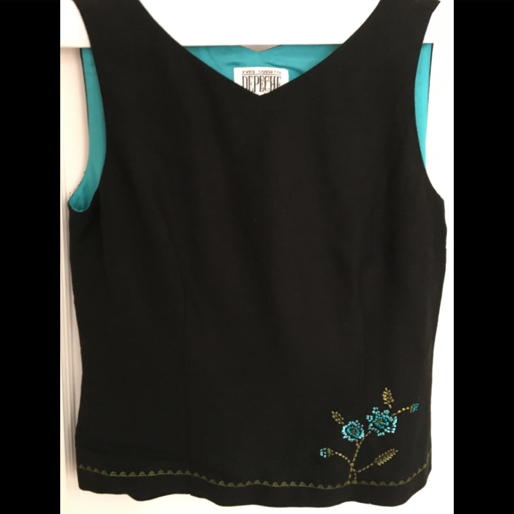 Women’s Black Pantsuit w/ Ornamental Design